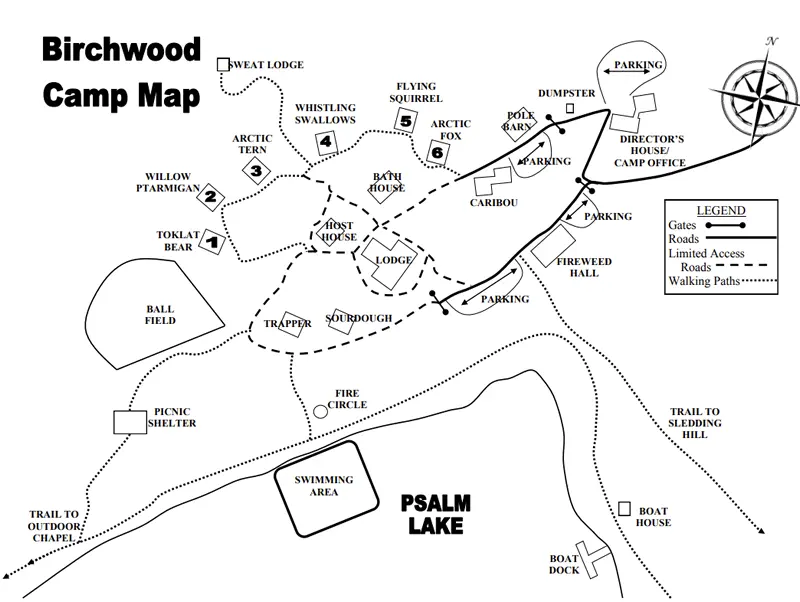 Birchwood camp map