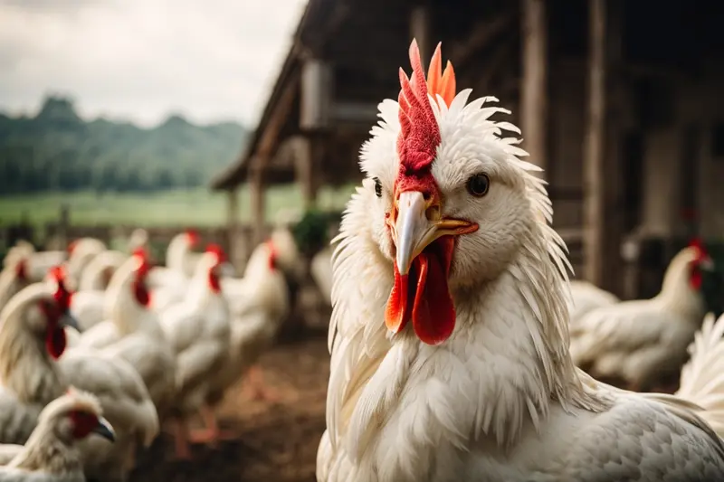 white roosters