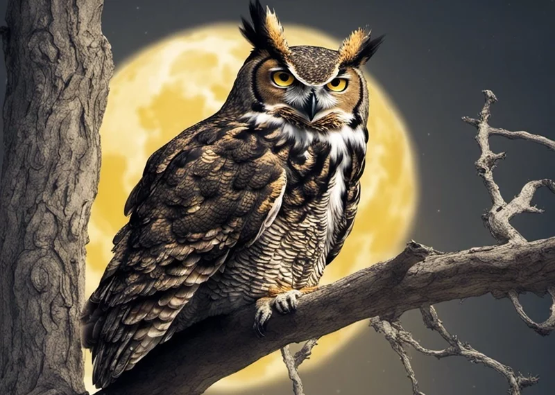 The symbolism of great horned owl
