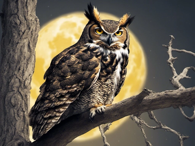 The symbolism of great horned owl