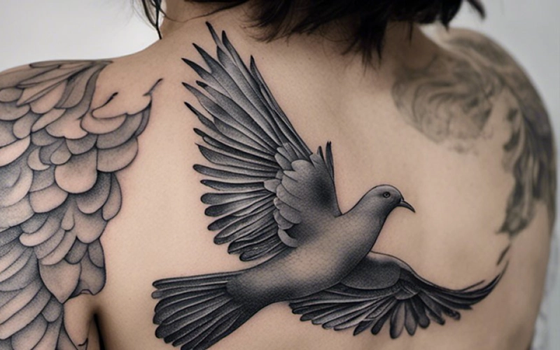 What Does It Mean When a Grey Dove Visits You? 5 black and grey dove tattoo
