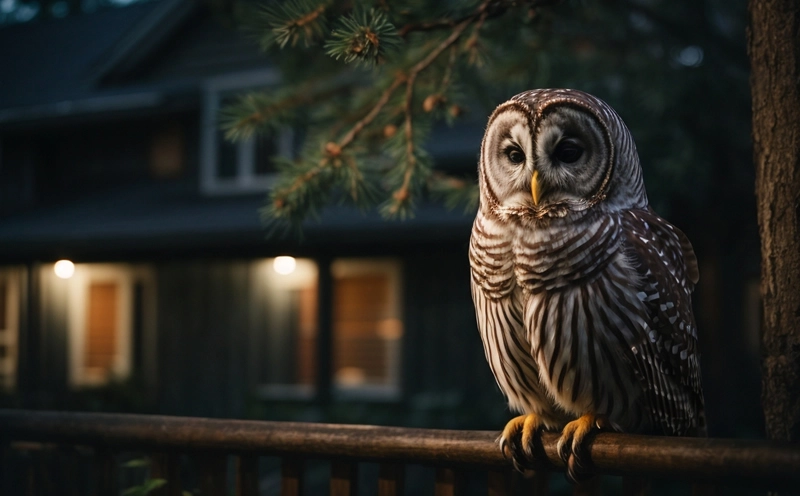 owl sitting on branch near your house