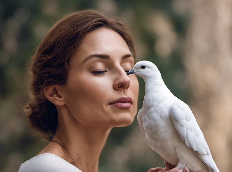 when a white dove visits you